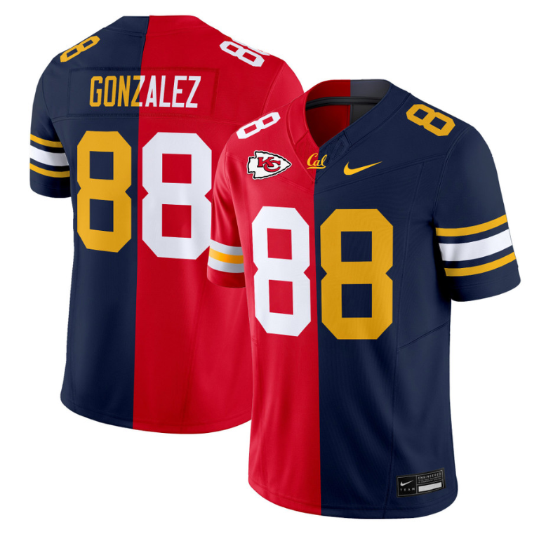 Tony Gonzalez Jersey #88 California Golden Bears Split Vapor Limited Stitched