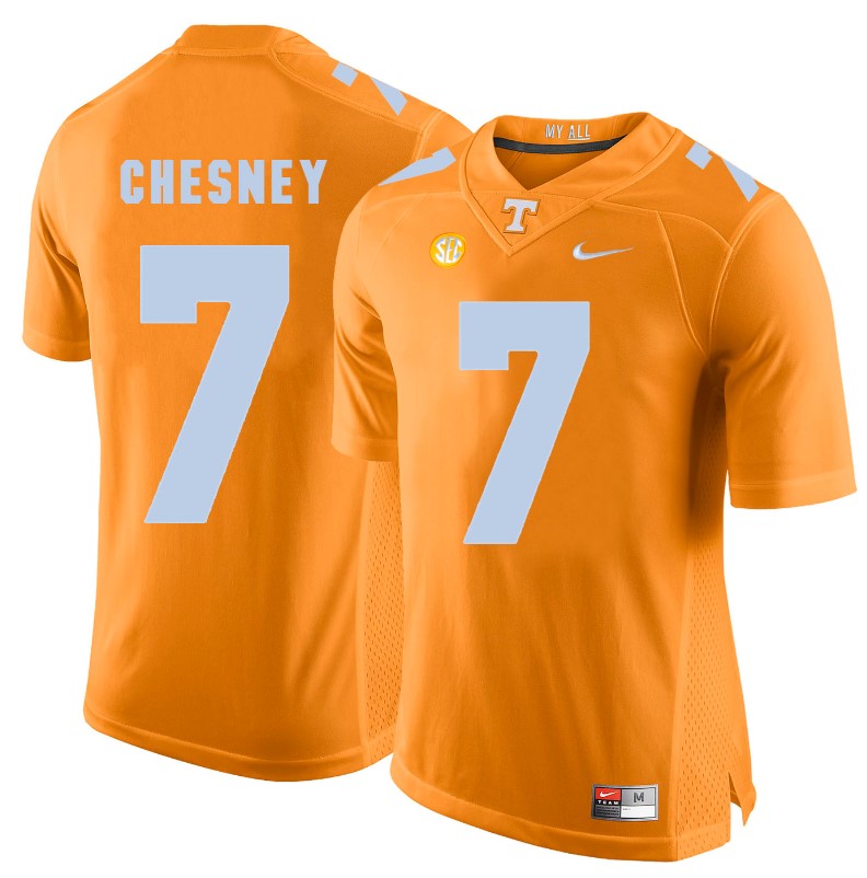 Tennessee Volunteers Kenny Chesney Jersey #7 Football NCAA Jerseys Orange