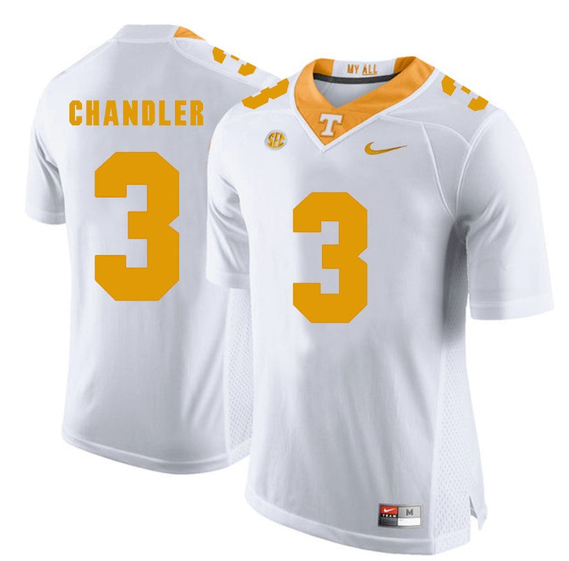 Tennessee Volunteers Ty Chandler Jersey #3 Football NCAA Jerseys White