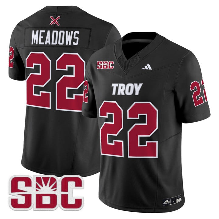 Tae Meadows Jersey #22 Troy Trojans 2025 Vapor Limited Stitched