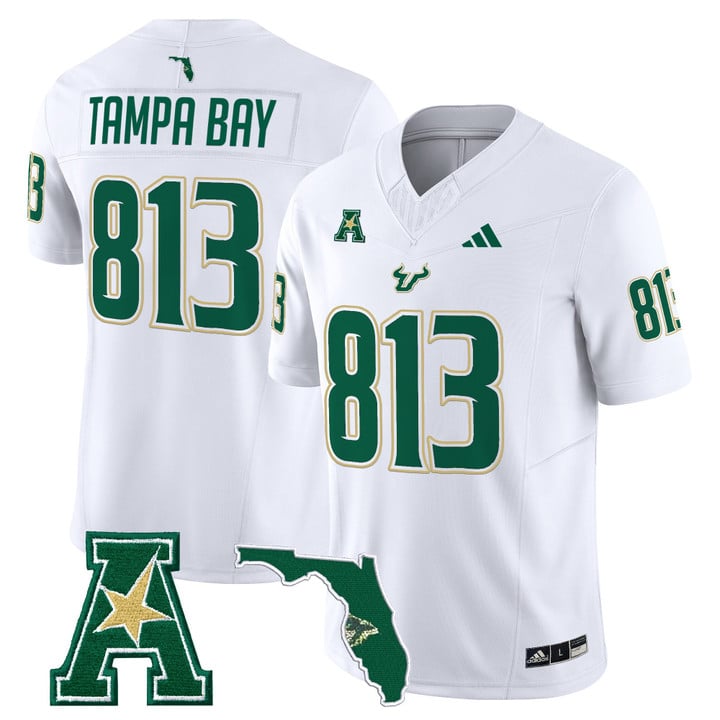 Tampa Bay Jersey #813 South Florida Bulls 2025 Vapor Limited Stitched White