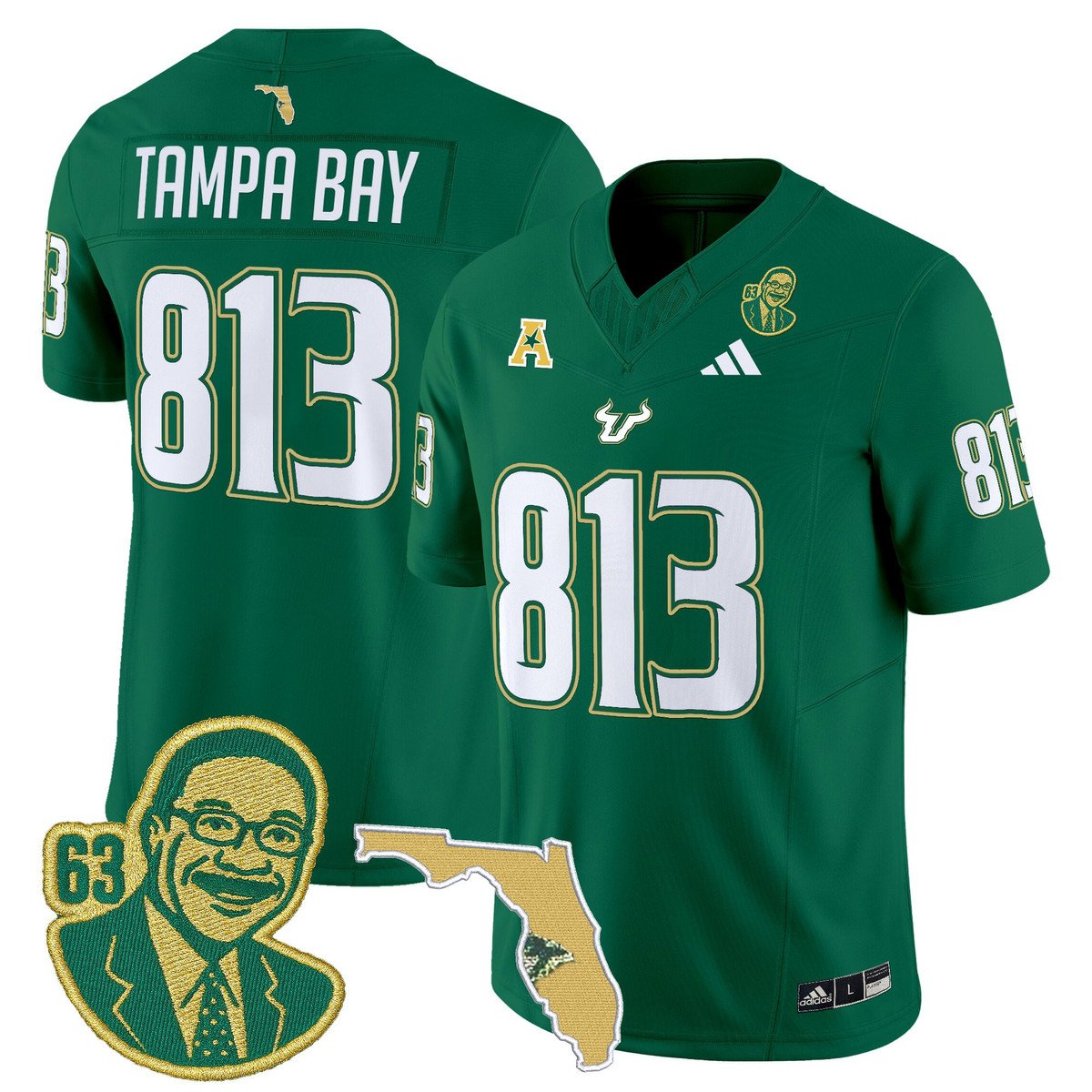 Tampa Bay Jersey #813 South Florida Bulls Lee Roy Selmon Legacy Stitched Green