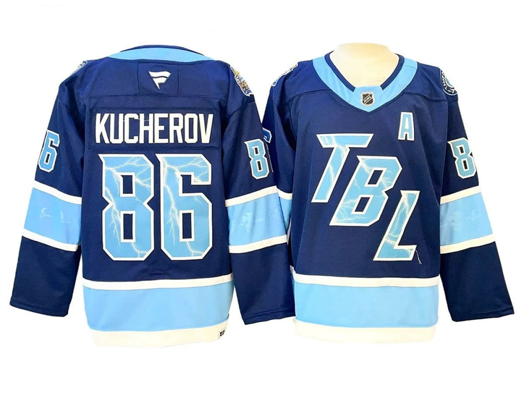 Tampa Bay Lightning #86 Nikita Kucherov Blue 2026 NHL Stadium Series Jersey