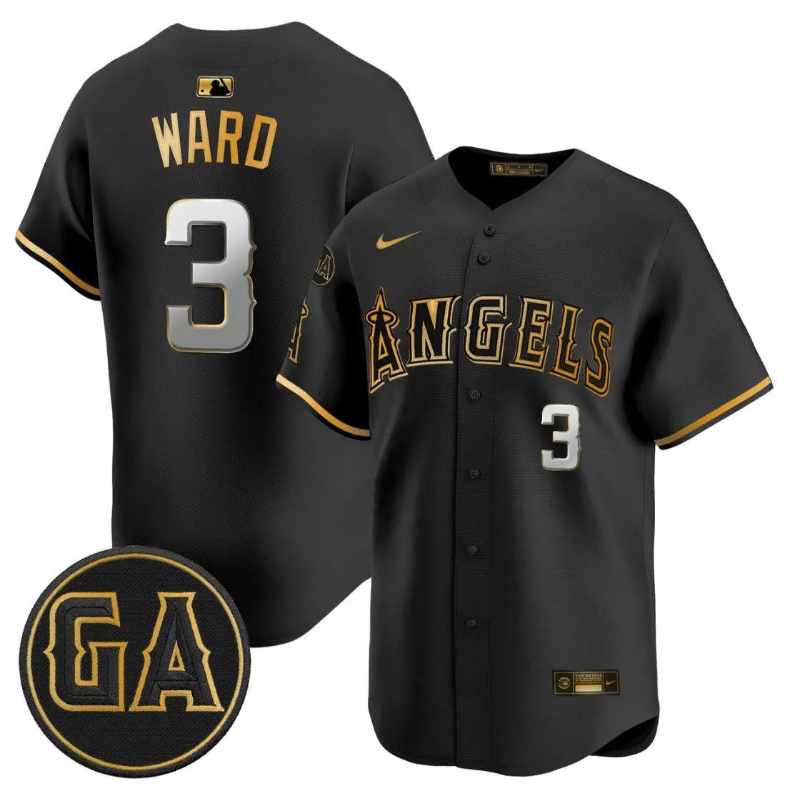Taylor Ward Jersey #3 Angels Garret Anderson Tribute Premier Stitched