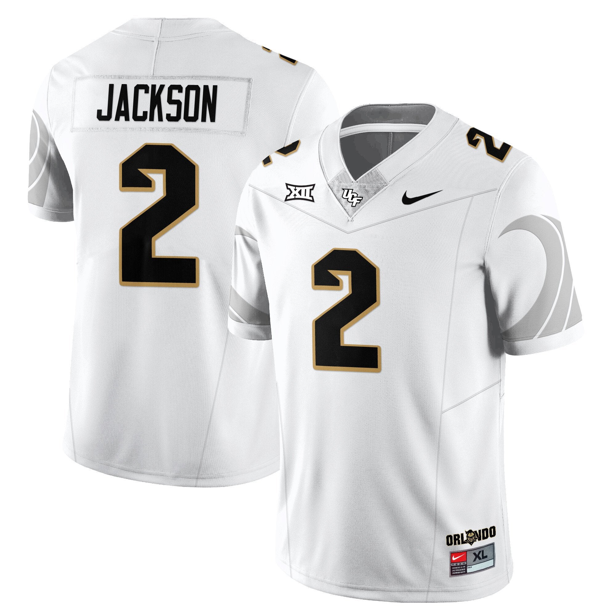 Tayven Jackson Jersey #2 UCF Football 2025 Core Uniforms Stitched White