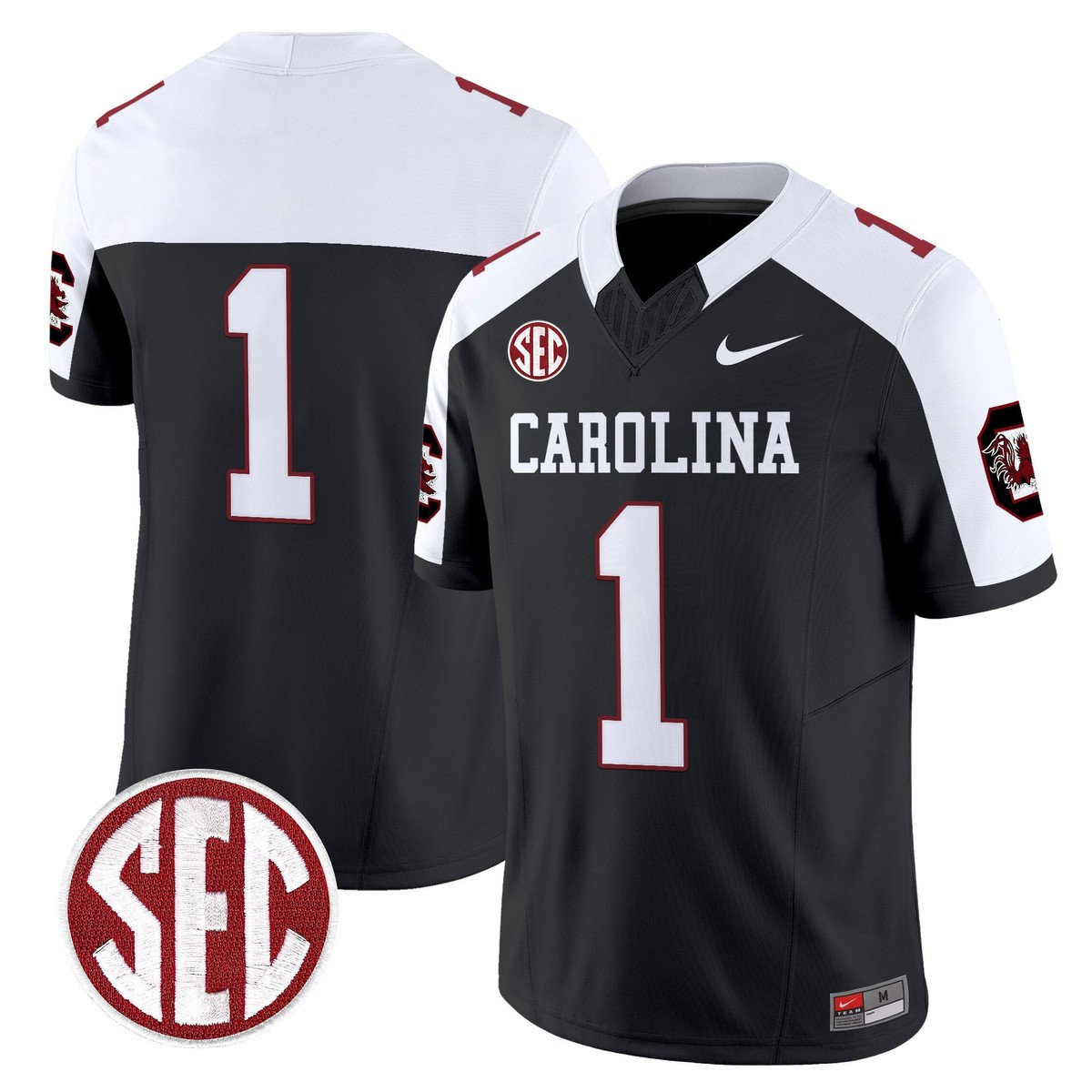 Team Jersey #1 Carolina 1980 Throwback Rebrand 2026 Stitched Black
