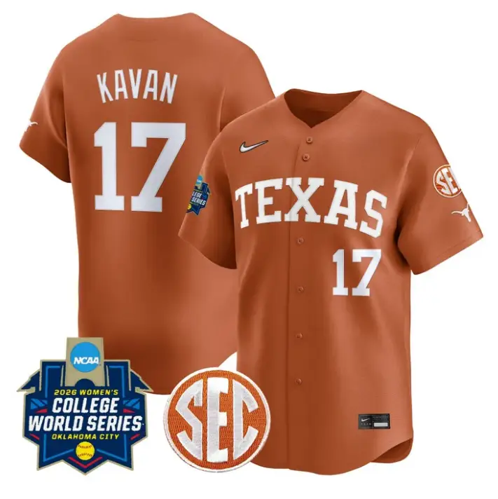 Teagan Kavan Jersey #17 Texas Softball 2026 World Series Stitched