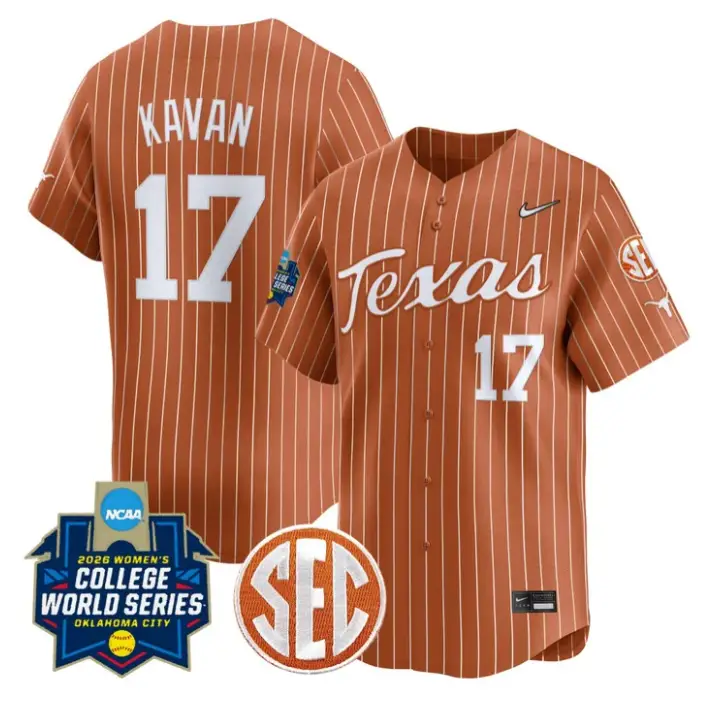Teagan Kavan Jersey #17 Texas Softball 2026 World Series Stitched