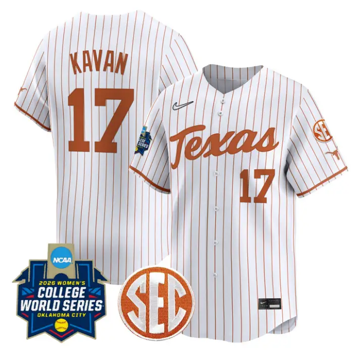 Teagan Kavan Jersey #17 Texas Softball 2026 World Series Stitched