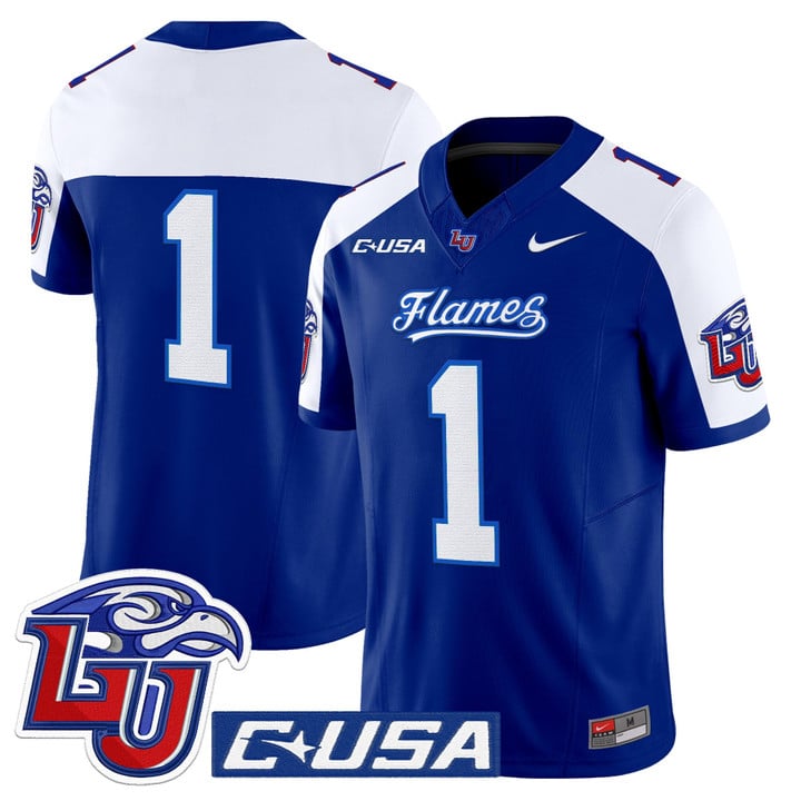 Team Jersey #1 Liberty Flames 2025 Vapor Limited Stitched Navy Alter