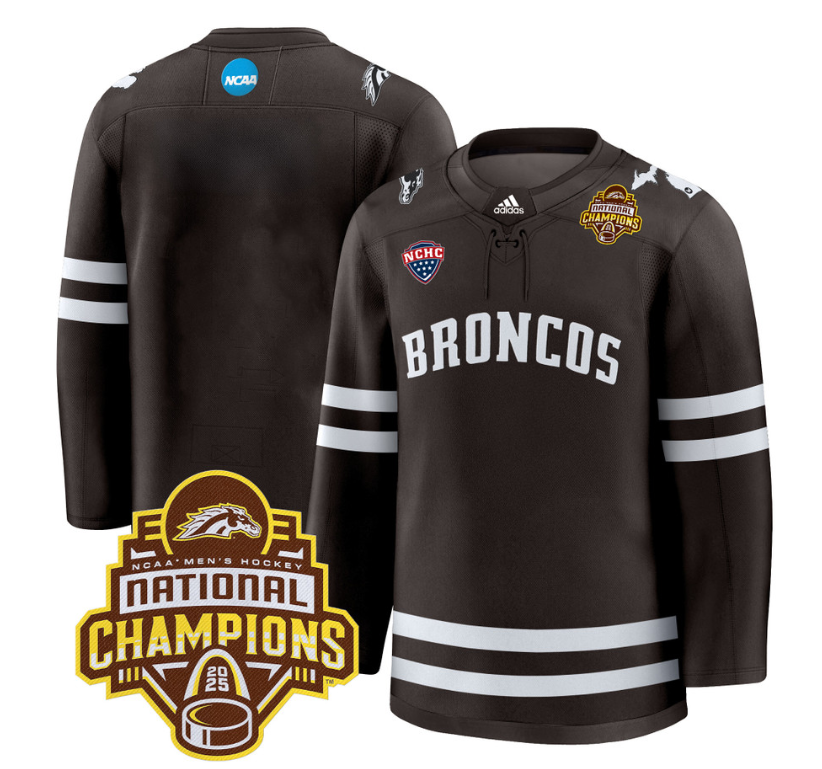 Team Jersey No Number Western Michigan Broncos 2025 National Champions Patch Stitched Brown