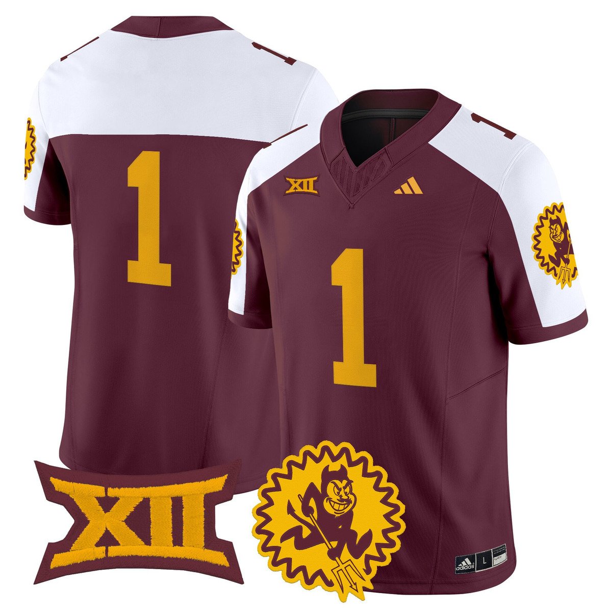 Team Jersey #1 Arizona State Sun Devils 1975 Throwback Vapor Stitched Maroon Alter