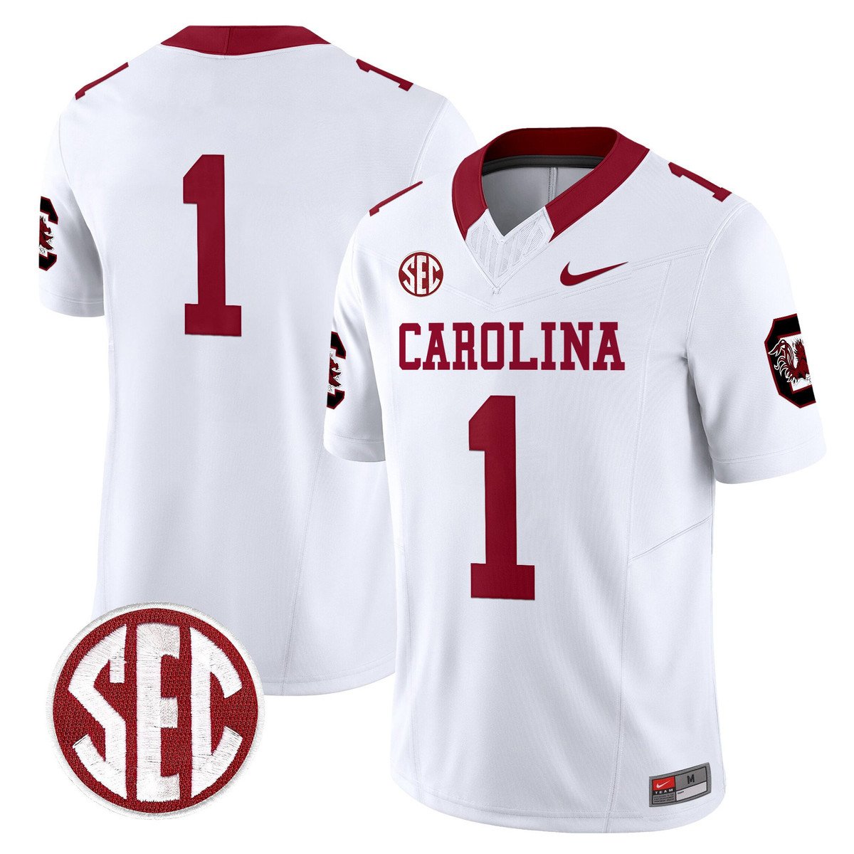 Team Jersey #1 Carolina 1980 Throwback Rebrand 2026 Stitched White