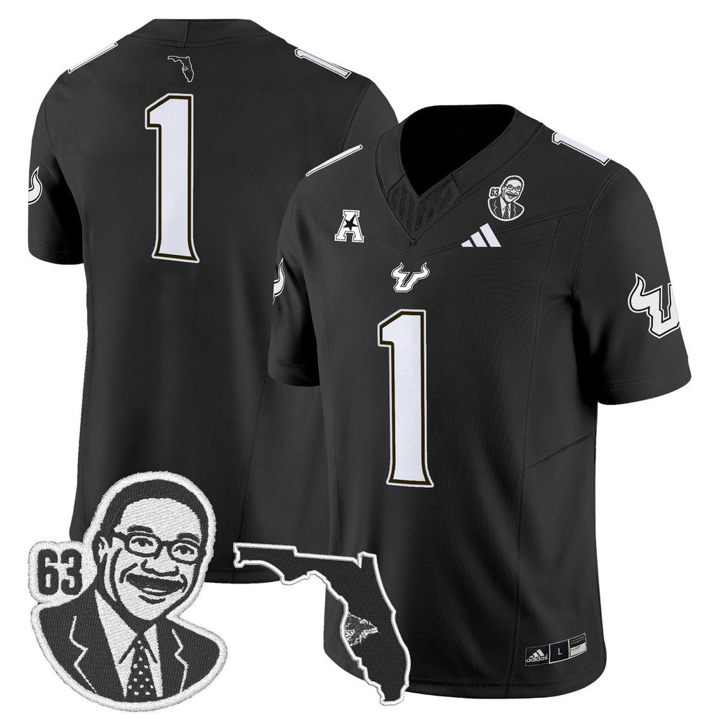 Team Jersey #1 South Florida Bulls Lee Roy Selmon Legacy Stitched Black