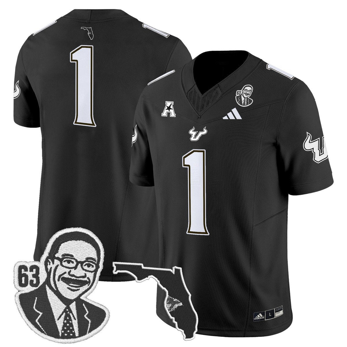 Team Jersey #1 South Florida Bulls Lee Roy Selmon Legacy Stitched Black