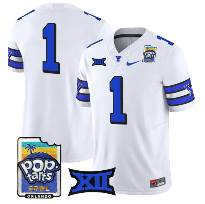 Team Jersey #1 BYU Cougars 2025 Pop-Tarts Patch Limited Stitched
