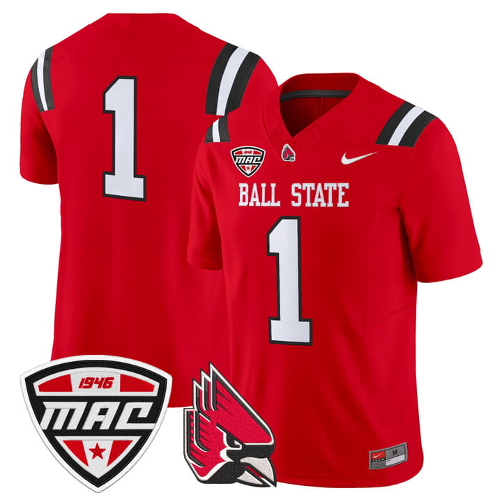 Team Jersey #1 Ball State Cardinals 2025 Vapor Limited Stitched