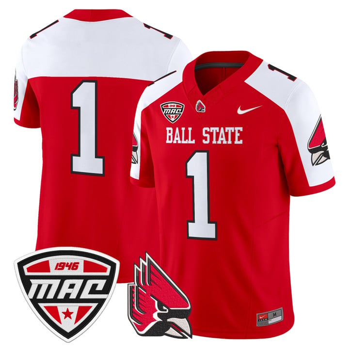 Team Jersey #1 Ball State Cardinals 2025 Vapor Limited Stitched