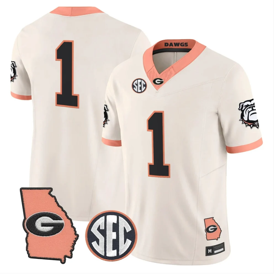 Team Jersey #1 Georgia Bulldogs 2026 The Big Peach Stitched