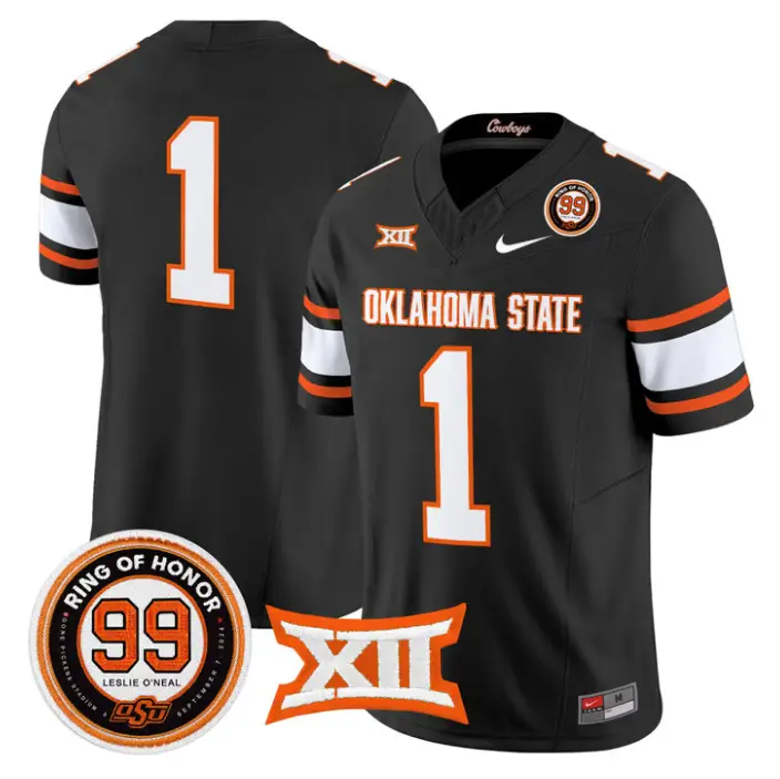 Team Jersey #1 Oklahoma State 2026 Leslie O'neal Limited Stitched