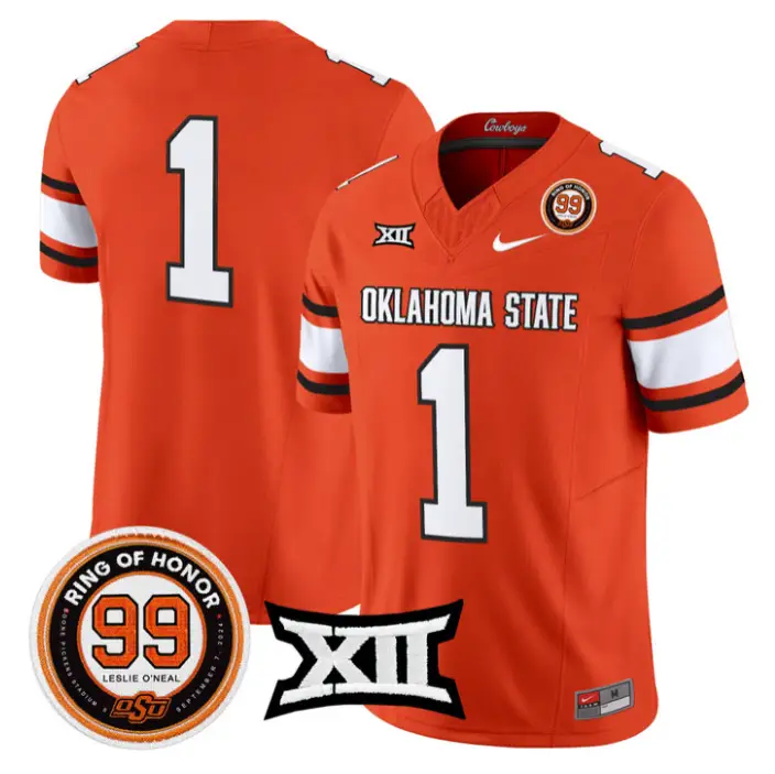 Team Jersey #1 Oklahoma State 2026 Leslie O'neal Limited Stitched