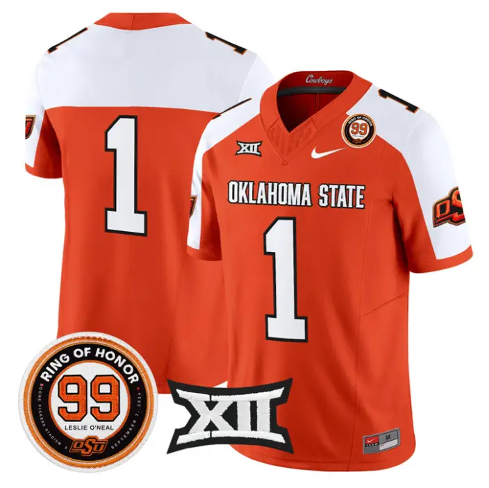 Team Jersey #1 Oklahoma State 2026 Leslie O'neal Limited Stitched