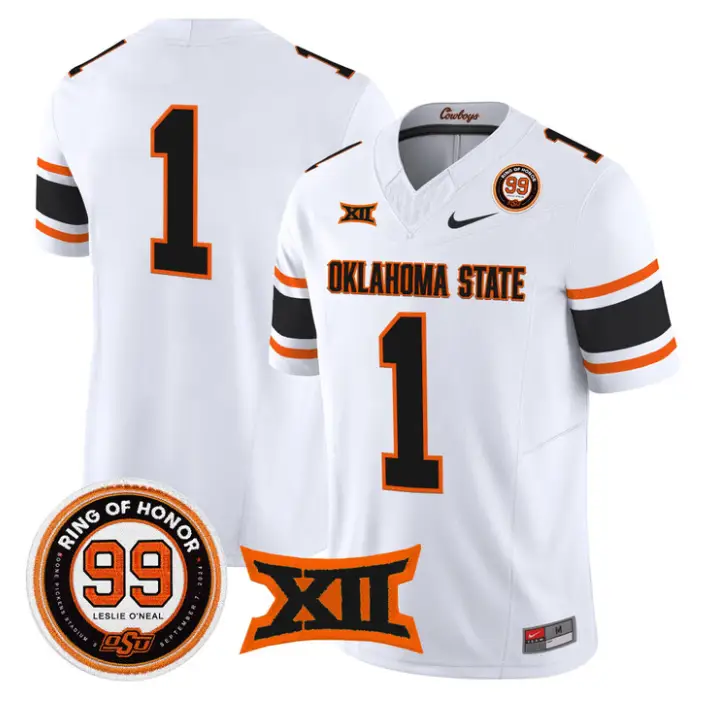 Team Jersey #1 Oklahoma State 2026 Leslie O'neal Limited Stitched