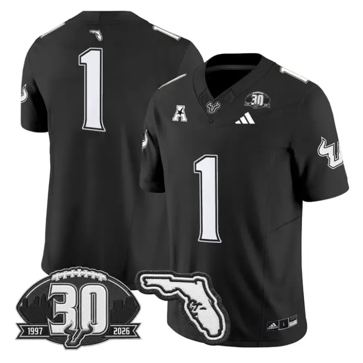 Team Jersey #1 South Florida Bulls 30th Patch Limited Stitched
