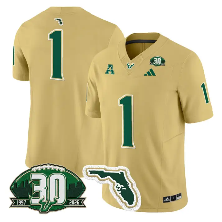 Team Jersey #1 South Florida Bulls 30th Patch Limited Stitched