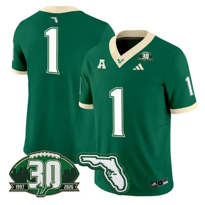 Team Jersey #1 South Florida Bulls 30th Patch Limited Stitched