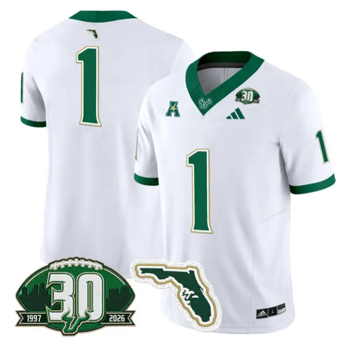Team Jersey #1 South Florida Bulls 30th Patch Limited Stitched