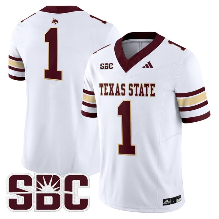 Team Jersey #1 Texas State Bobcats 2025 Vapor Limited Stitched