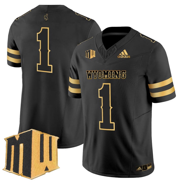 Team Jersey #1 Wyoming Cowboys 2025 Gold Vapor Limited Stitched
