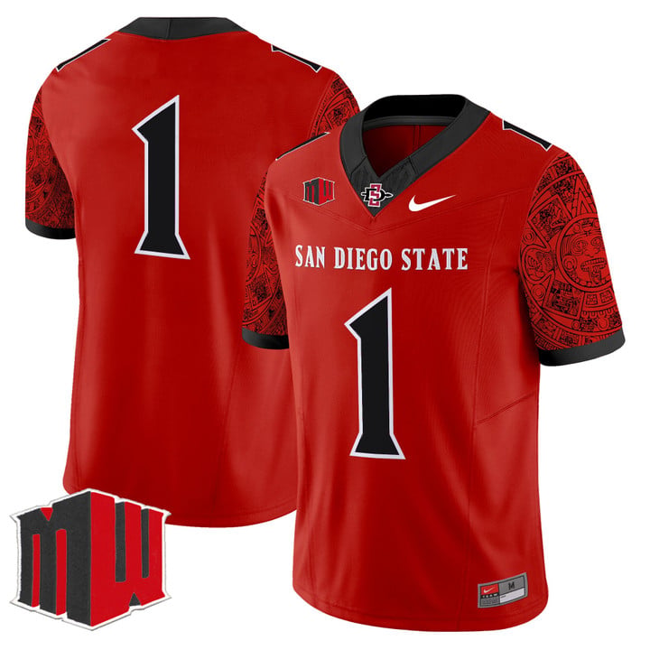 Team Jersey #1 San Diego State Aztecs 2025 Vapor Limited Stitched