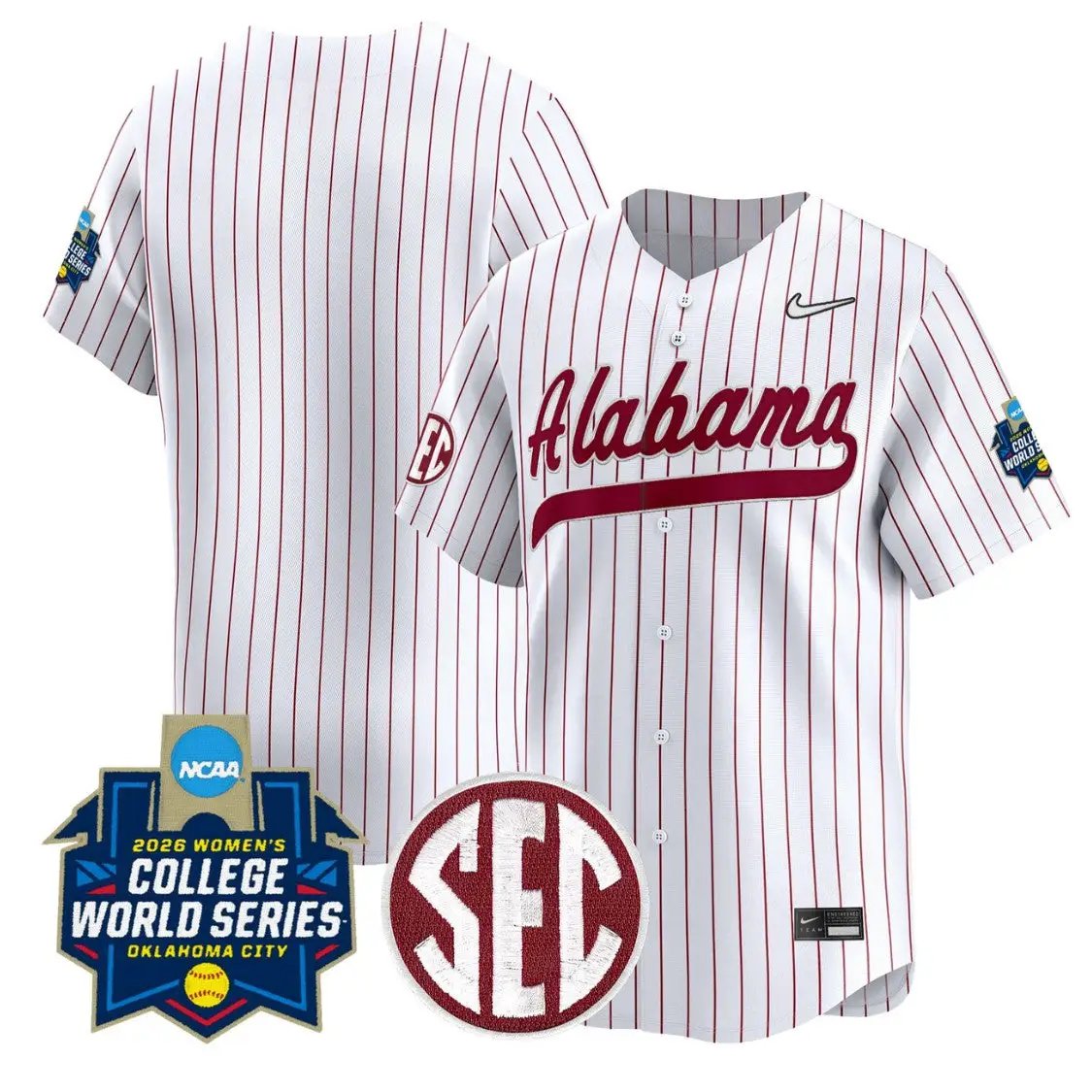 Team Jersey Blank  Alabama Softball 2026 World Series Stitched