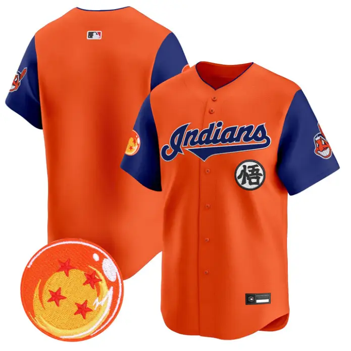 Team Jersey Blank Cleveland Indians Dragon Ball Premier Stitched