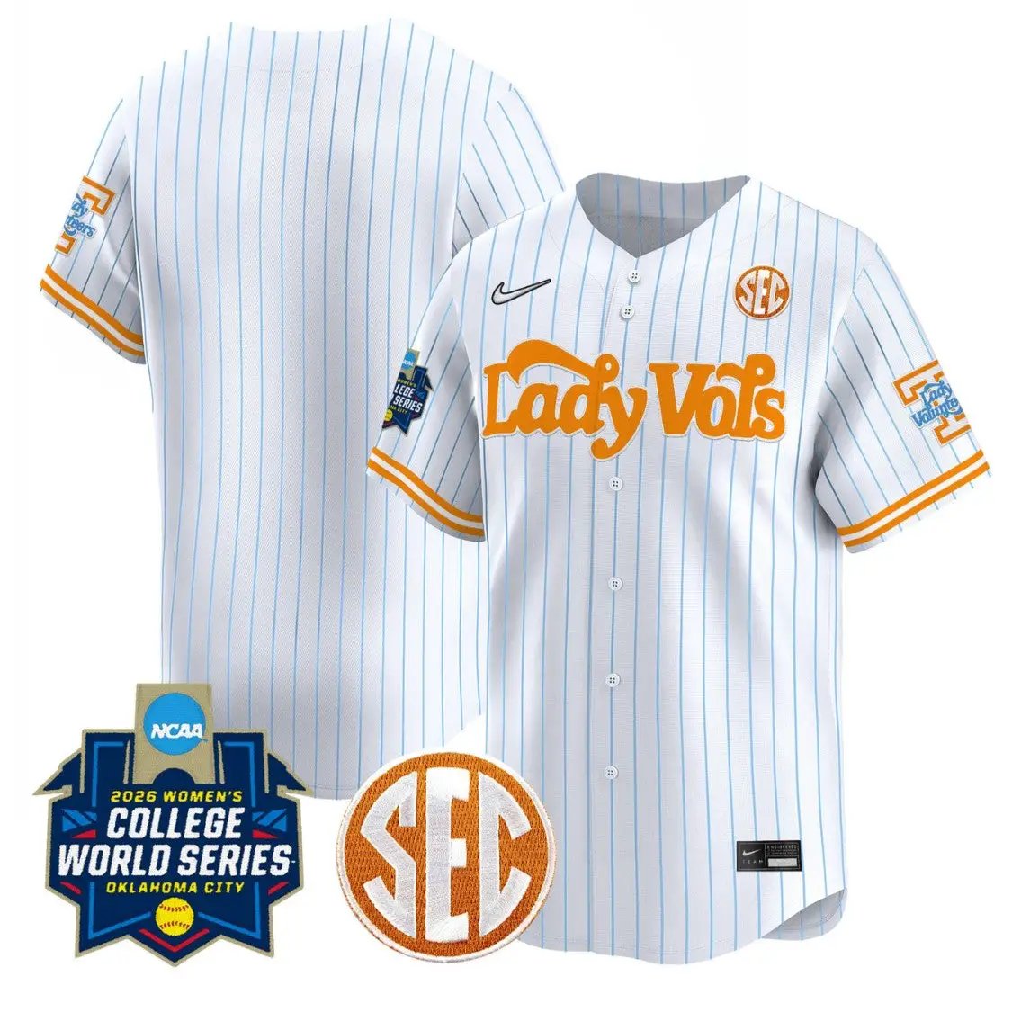 Team Jersey Blank Tennessee Vols Softball 2026 World Series Stitched