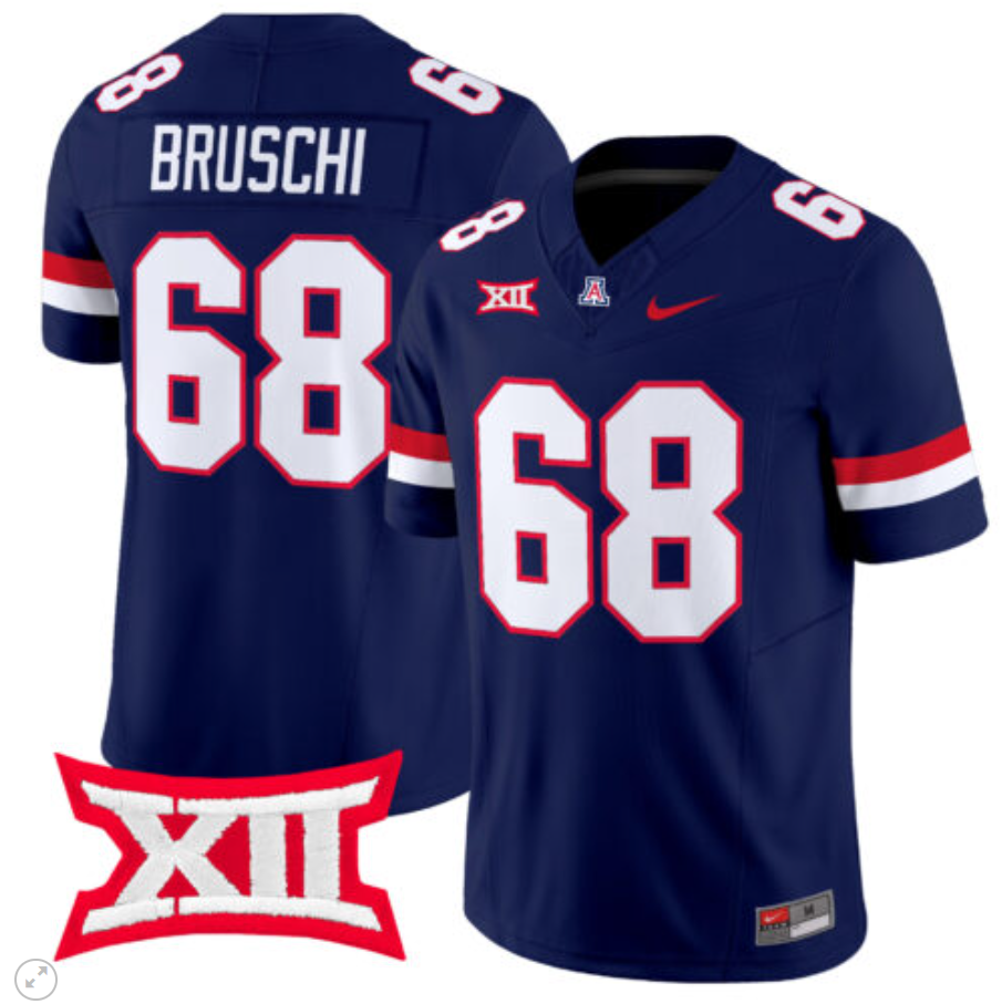 Tedy Bruschi Jersey #68 Arizona Wildcats Vapor Limited Football Navy