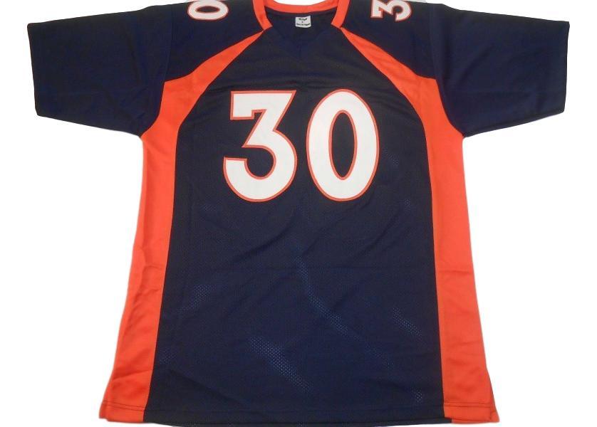Terrell Davis CUSTOM STITCHED Unsigned Football Jersey Blue