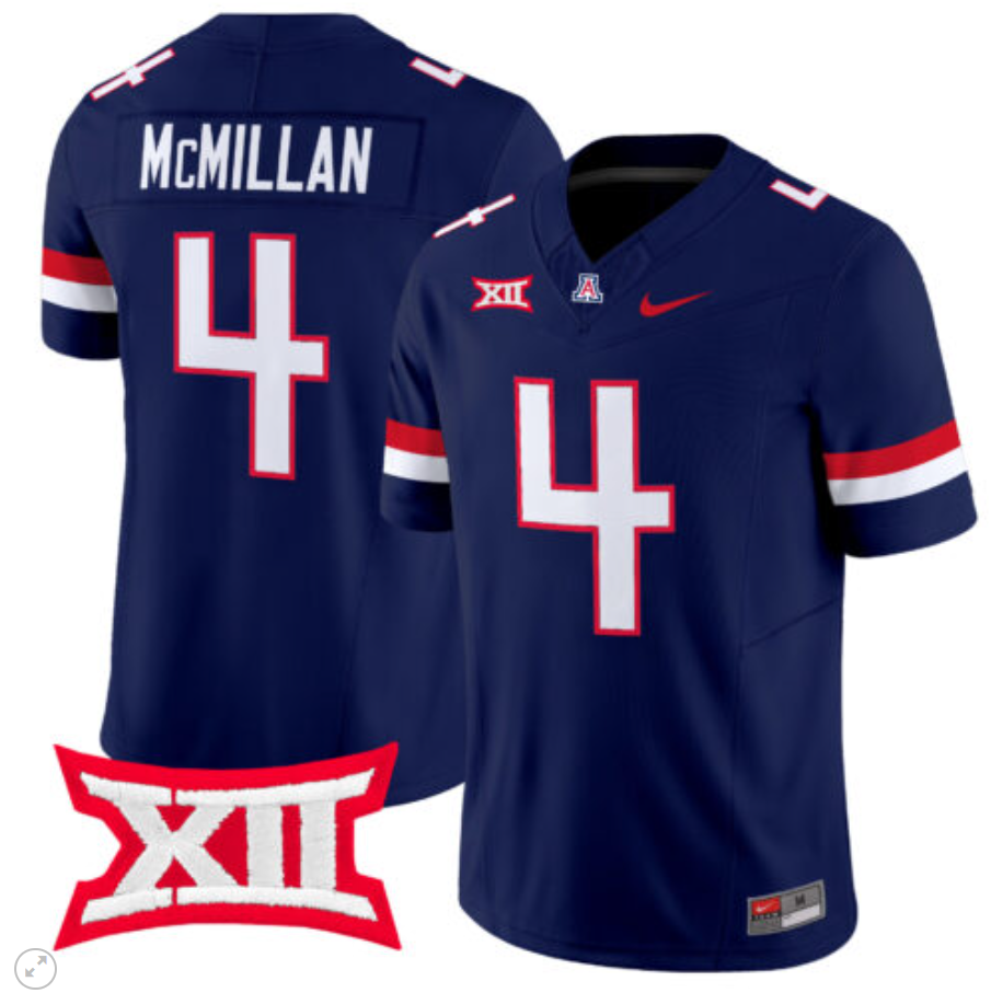Tetairoa Mcmillan Jersey #4 Arizona Wildcats Vapor Limited Football Navy