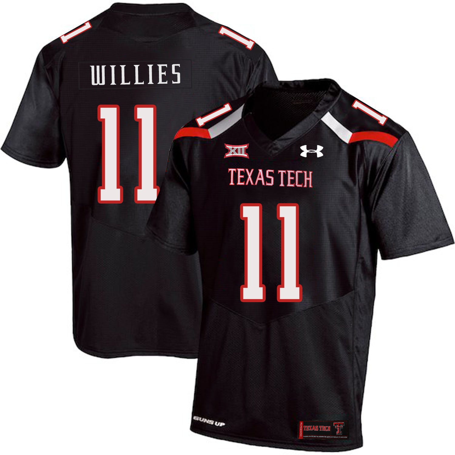 Texas Tech #11 Derrick Willies NCAA College Football Jersey Black