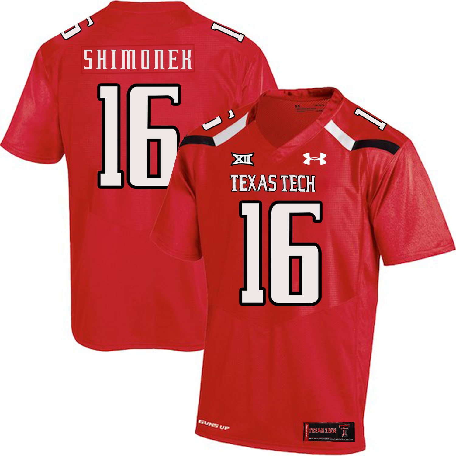 Texas Tech #16 Nic Shimonek NCAA College Football Jersey Red