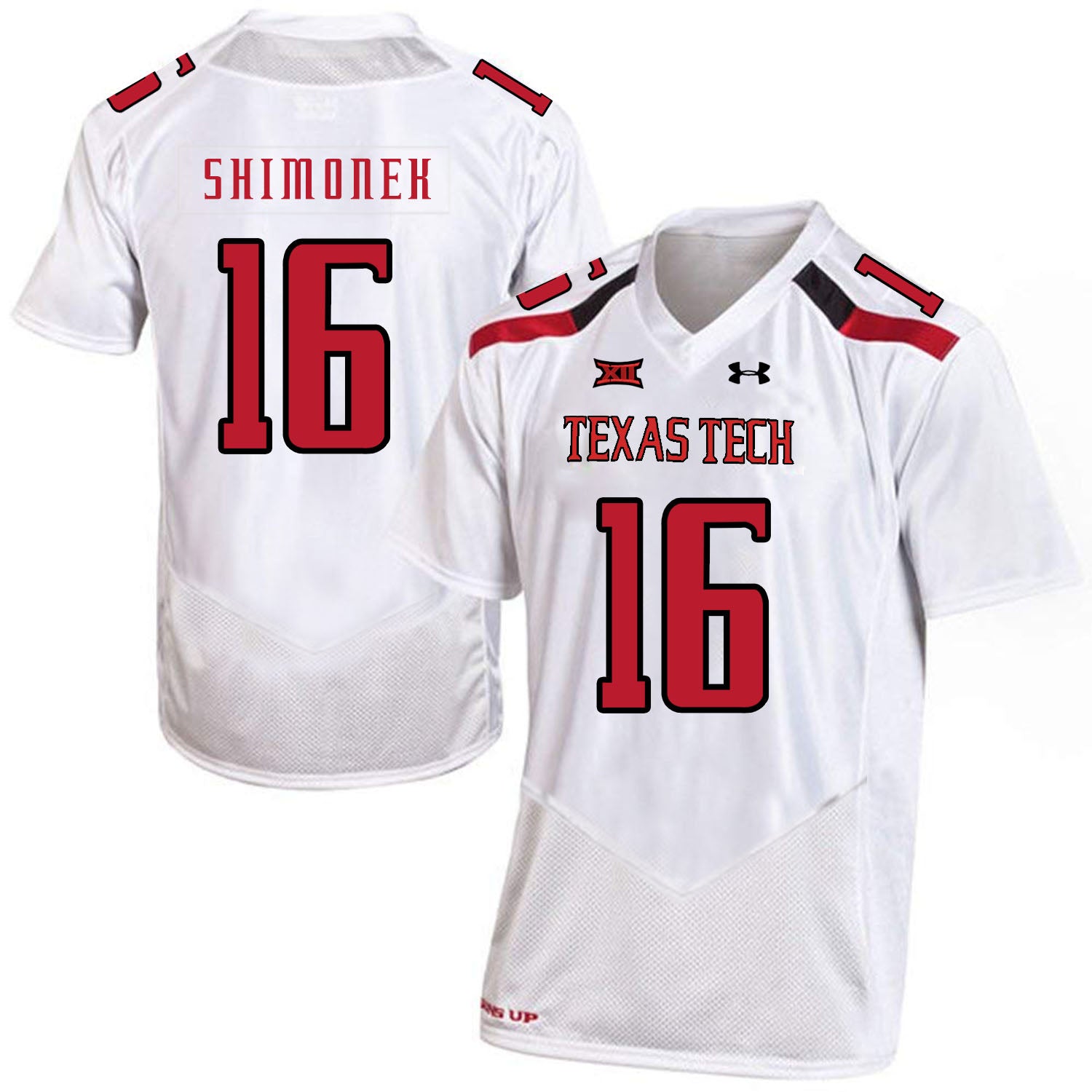 Texas Tech #16 Nic Shimonek NCAA College Football Jersey White