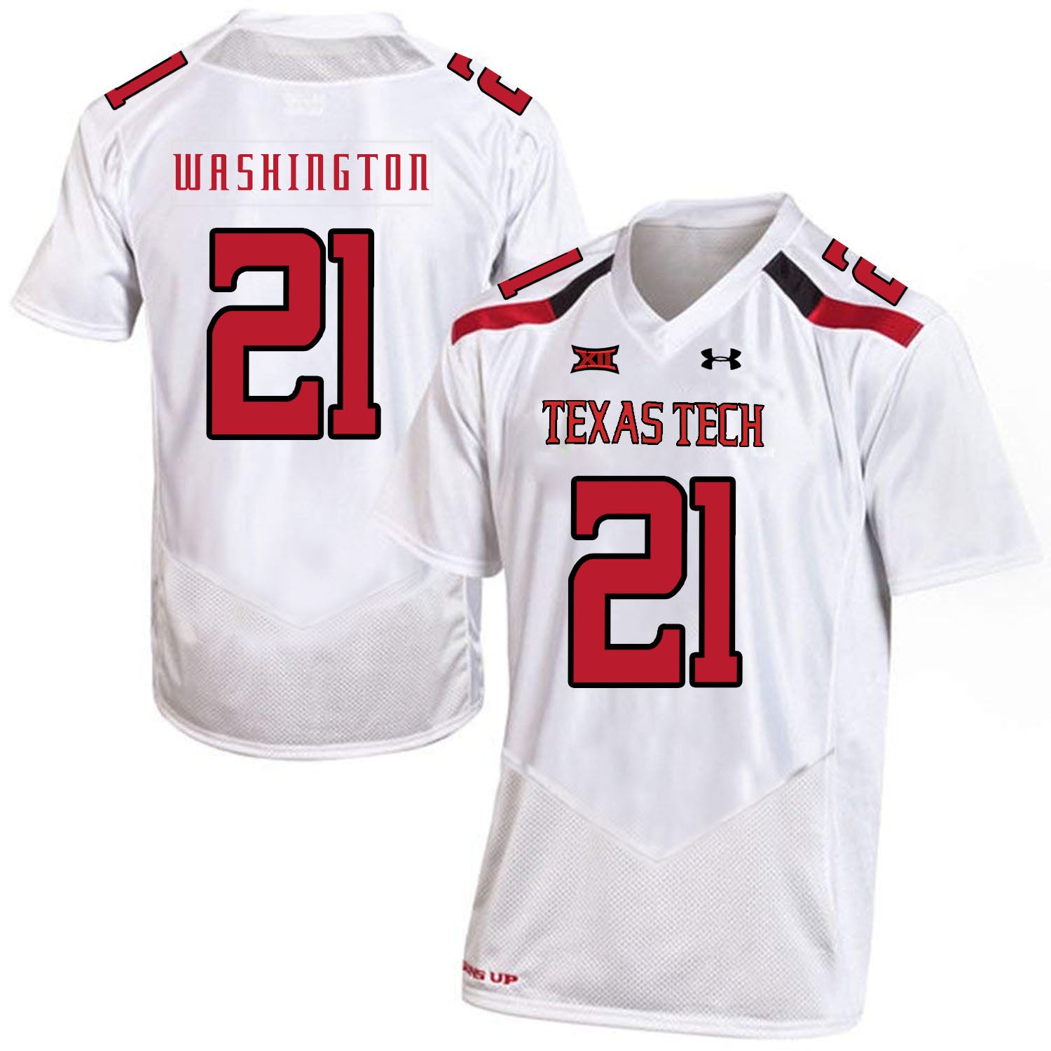 Texas Tech #21 DeAndre Washington NCAA College Football Jersey White