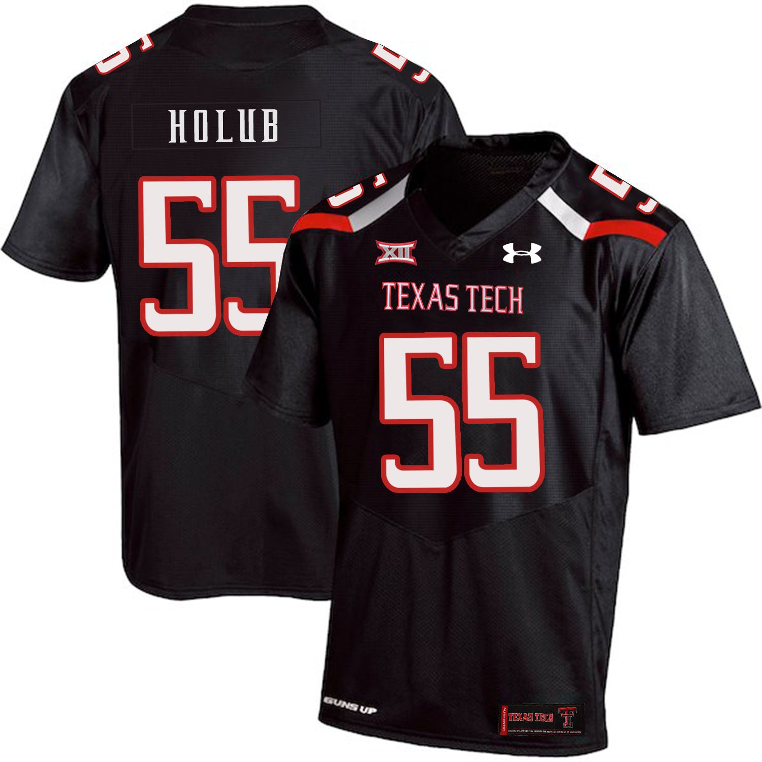 Texas Tech #55 EJ Holub NCAA College Football Jersey Black