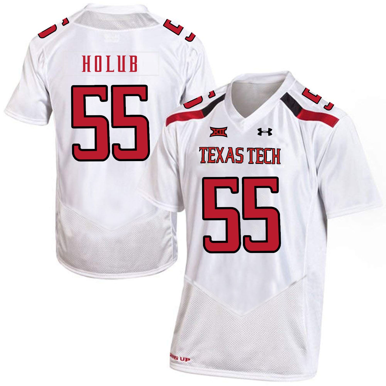 Texas Tech #55 EJ Holub NCAA College Football Jersey White