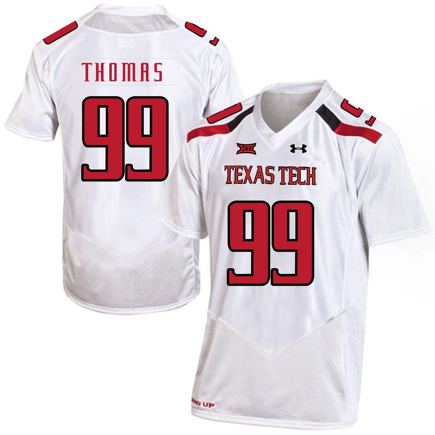 Texas Tech #99 Mychealon Thomas NCAA College Football Jersey White