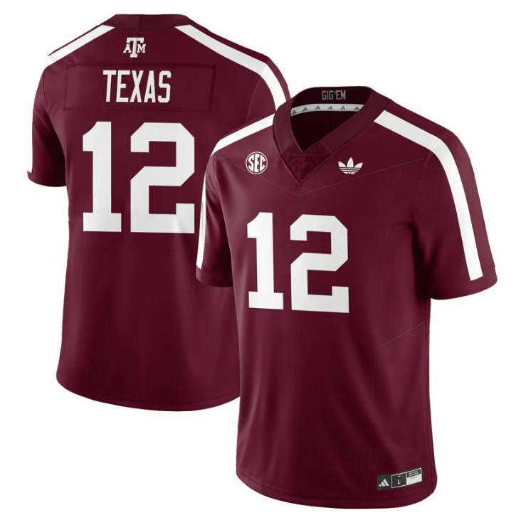 Texas Jersey #12 Texas A&M Aggies 1975 Throwback Stitched
