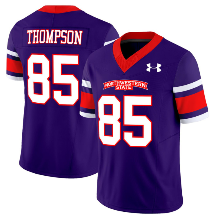 Thompson #85 Football Purple Jersey - All Stitched
