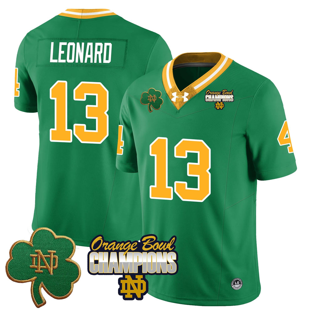 Men Notre Dame Fighting Irish 2025 Orange Bowl Champions Jersey  - All Stitched